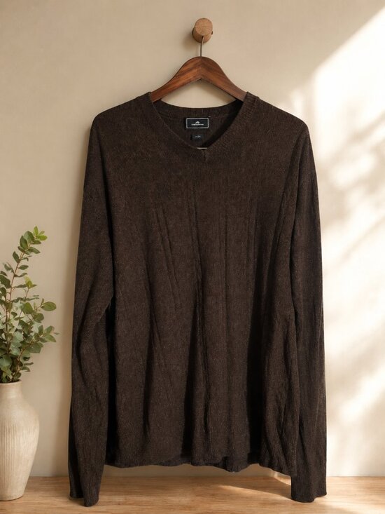 Dockers Other - Dockers Men's V-Neck Knit Pullover Sweater Brown XL Extra Large